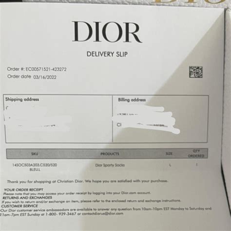 how long does dior deliver